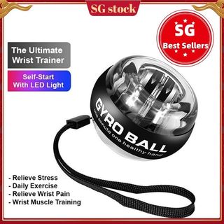 Wrist Trainer Exercises Power Ball Wrist&Forearm Strengthener Essential  Push-Start Spinner Gyro Ball with LED Lights for Wrist excreise,No Need  Start