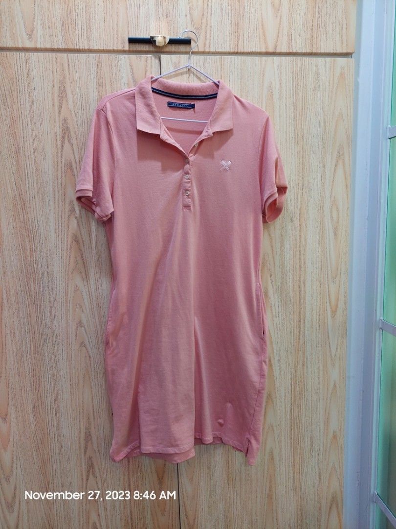 Regatta Polo shirt dress salmon pink, Women's Fashion, Dresses & Sets,  Dresses on Carousell