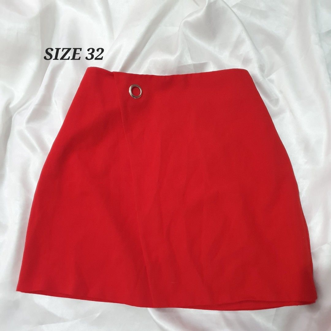 Plus size red skirt express discount