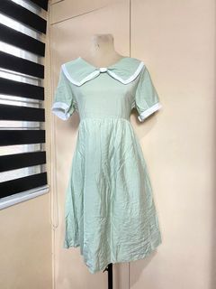 Shein Trendy Puff Sleeves Mint Dress (S-M)