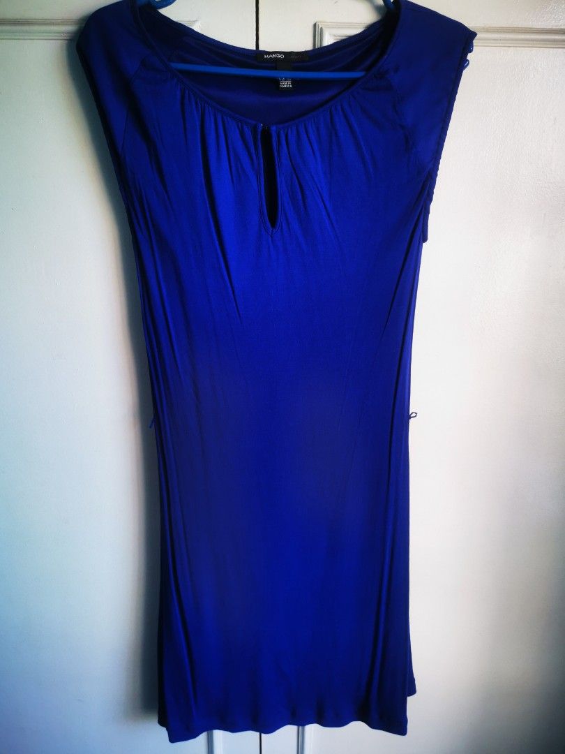 navy blue bridesmaid dresses Modest One-shoudler Sleeveless Navy Blue Mermaid Long Bridesmaid Dress SposaBridal