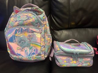 Smiggle Backpack Large Bag and double decker lunch bag for girls