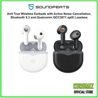 SoundPEATS Air4 True Wireless Earbuds with Active Noise Cancellation, Bluetooth 5.3 and Qualcomm QCC3071 aptX Lossless
