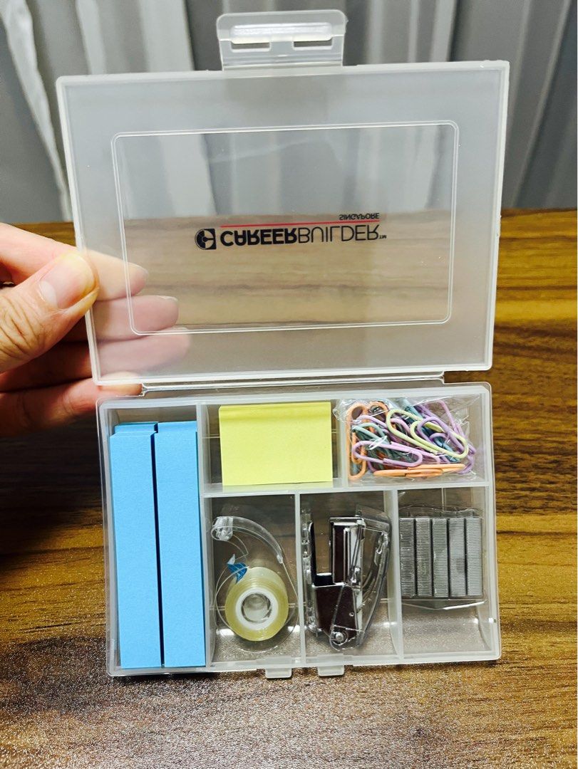 Stationary set / Stabler / Scotch Tape / Post Its / Paper Clips