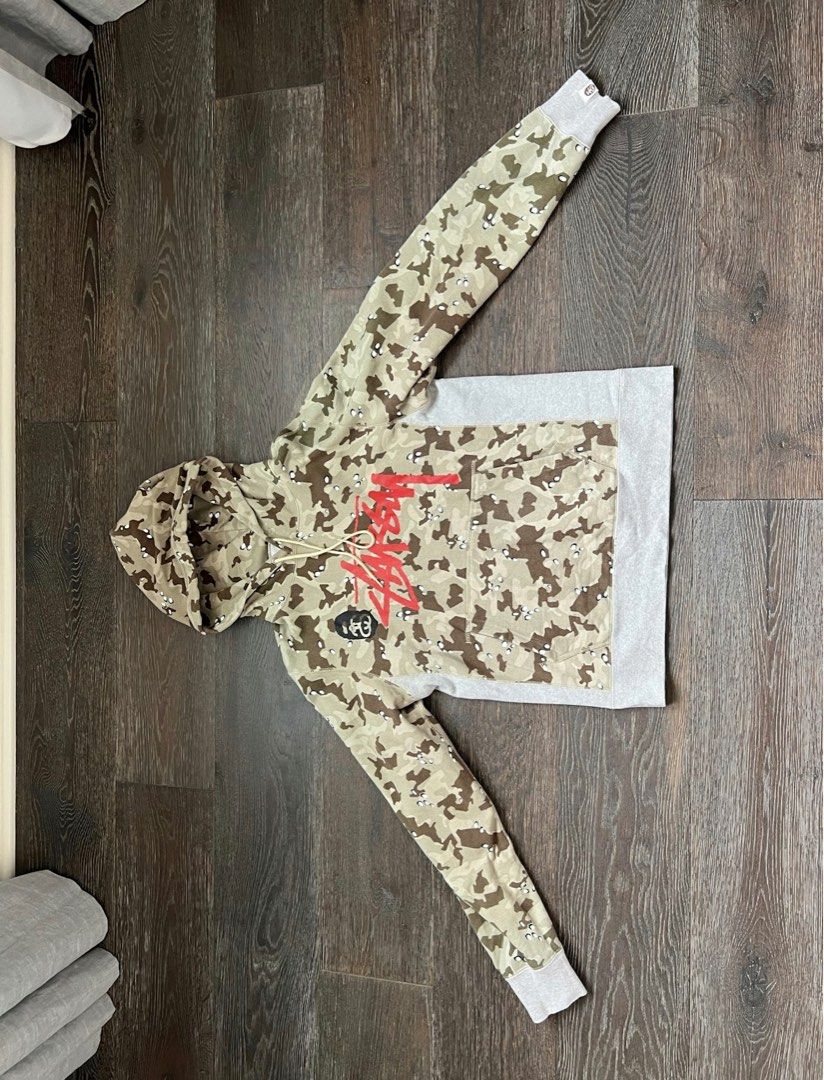 Bape x clearance stussy camo hoodie