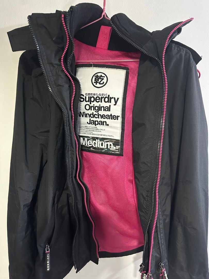 Superdry Original Windcheater Pink and Black Women s Fashion