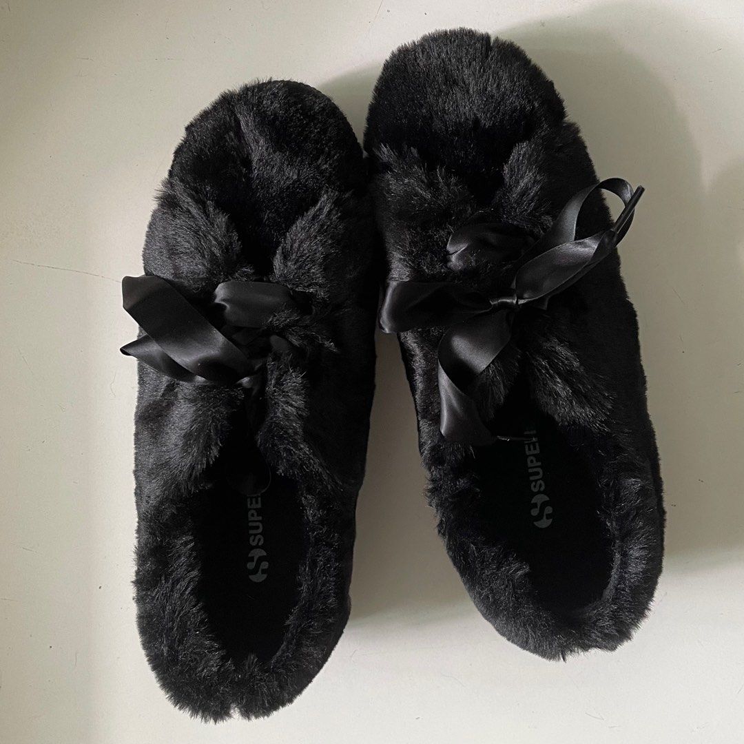 Superga 2750 Size 37 Fur Furry Black Ecofurw Women s Fashion