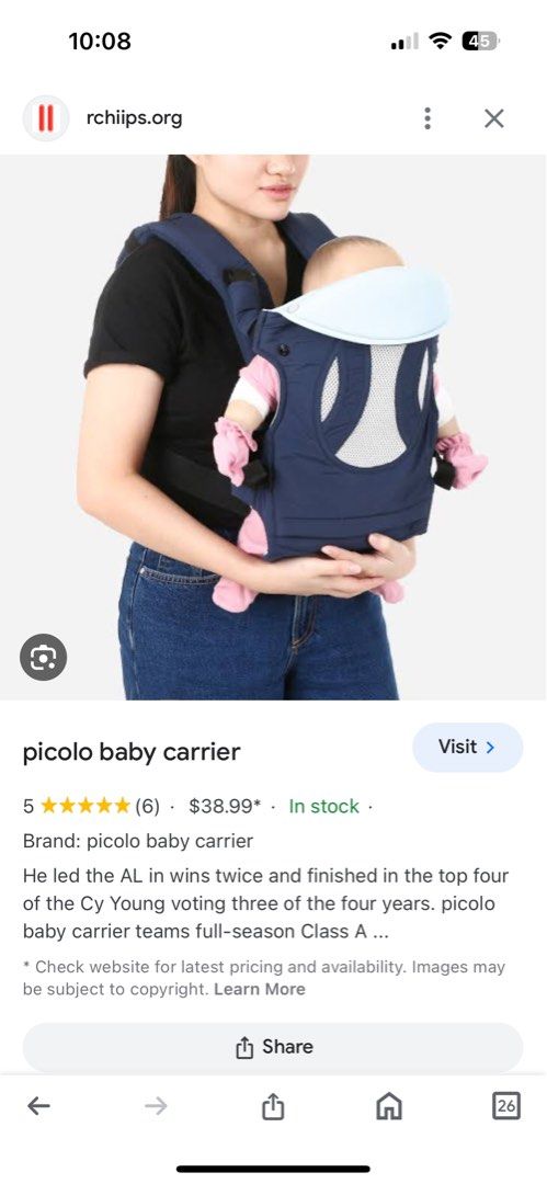 Picolo baby shop carrier website