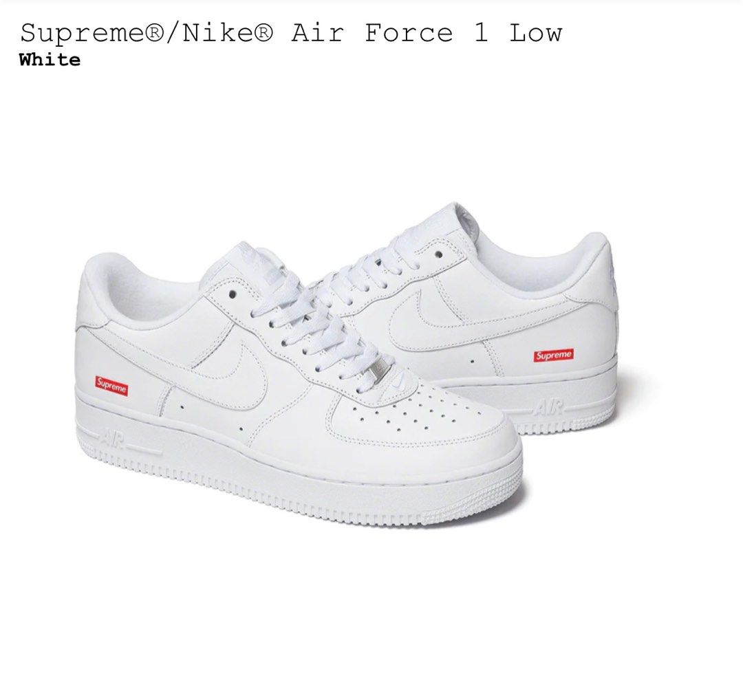 Supreme Nike Air Force 1 Low 白聯名AF1 街頭潮流品牌球鞋, 他的時尚