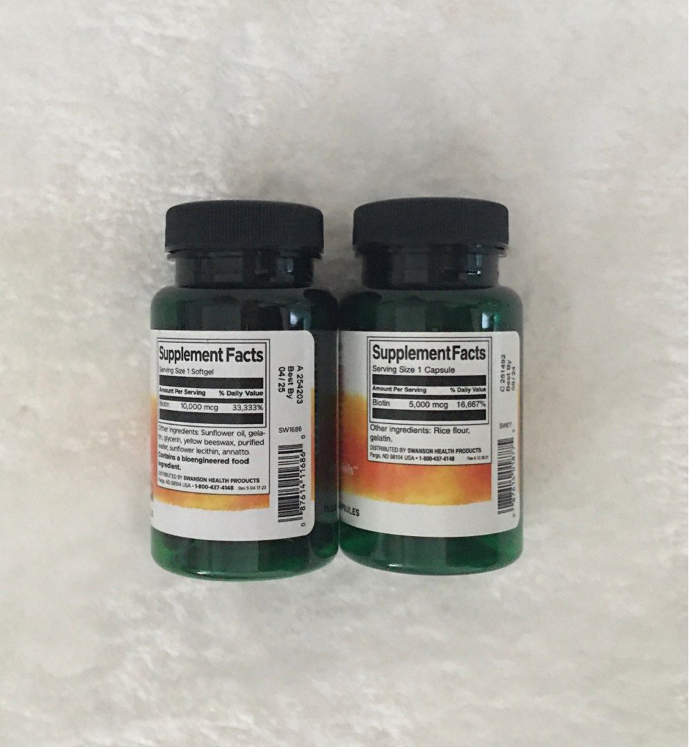 5 X Vendita Biotina 5000 Mcg 100 Capsule Swanson - Foto 7