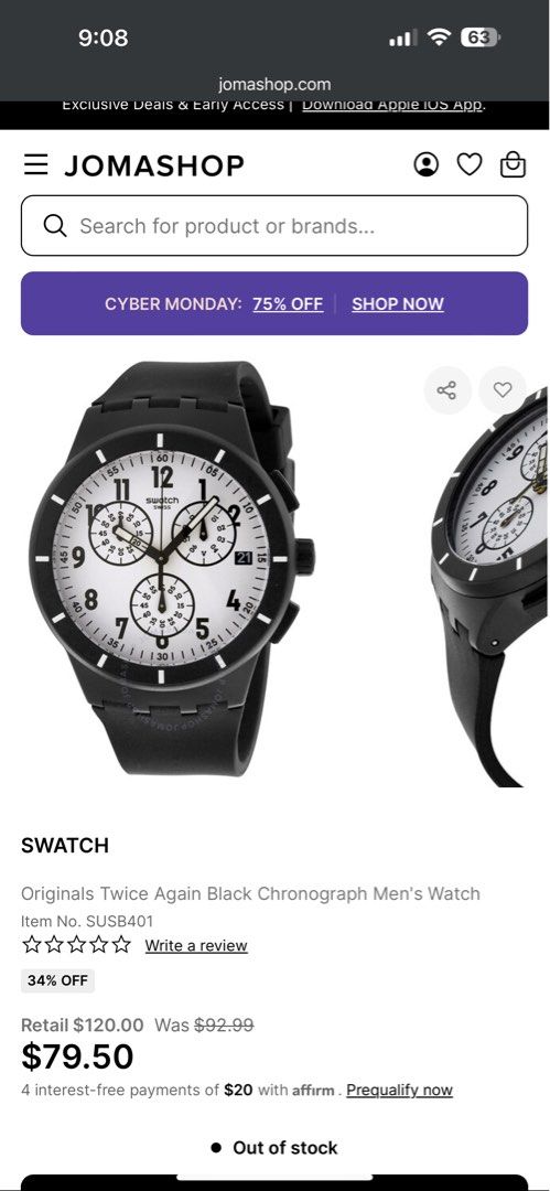 Swatch susb401 top