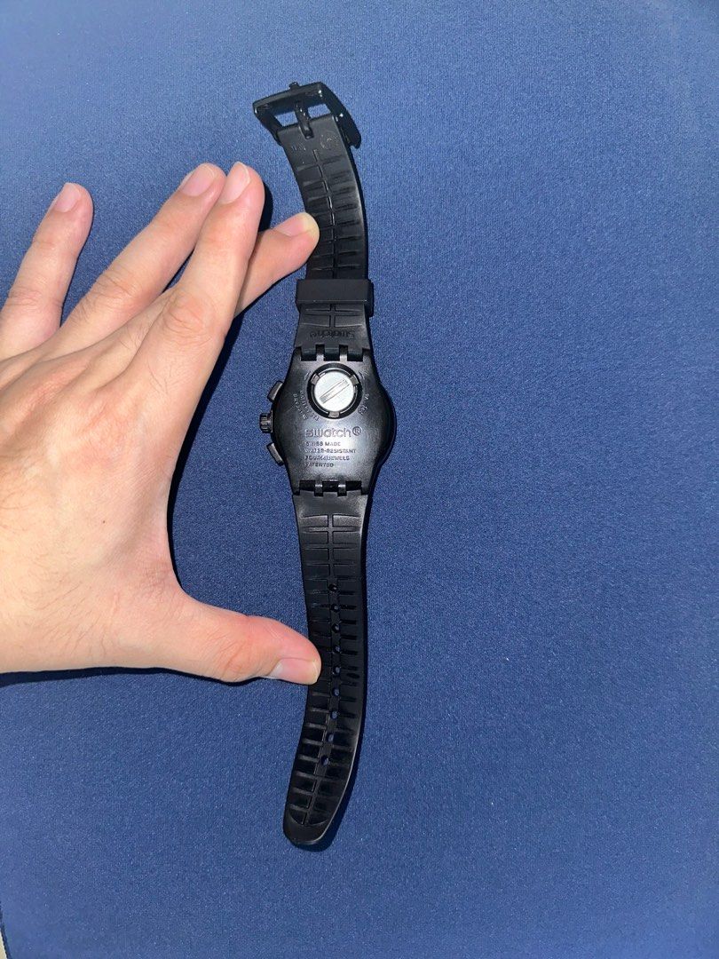 SWATCH Originals Twice Again Black Chronograph Men s Watch Item No. SUSB401