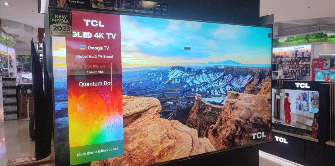 TCL 4K QLED ANDROID TV 55C745 65C745 (Category: TV) located in Quezon City. Submitted by annys.online (Listing ID 1268077975, Image 3). Description: TCL C745 QLED TV | Game Master * · QLED * · 144Hz VRR * · Game Master 2.0 * · HDR 1000 nits * · FreeSync Premium Pro * · IMAX Enhanced * · AiPQ PROCESSOR 3.0 * · Dolby Atmos * · Gaming in Dolby Vision * · TÜV Low Blue Light 55C745-36,400 65C745-49,000 Brand new and sealed with warranty and receipt 7 