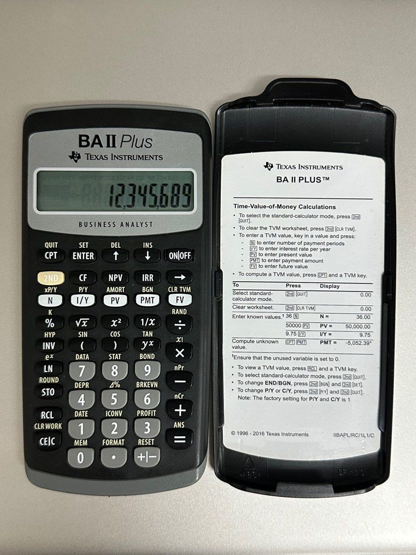Ba ii sales plus calculator