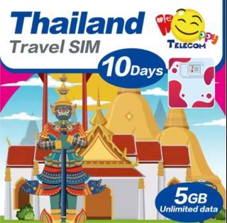 Thailand travel sim card 5gb
