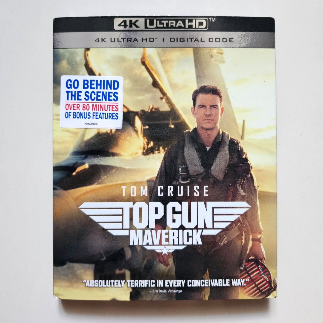 Top Gun Maverick 4K UHD Blu-ray (Tom Cruise), Hobbies & Toys, Music &  Media, CDs & DVDs on Carousell