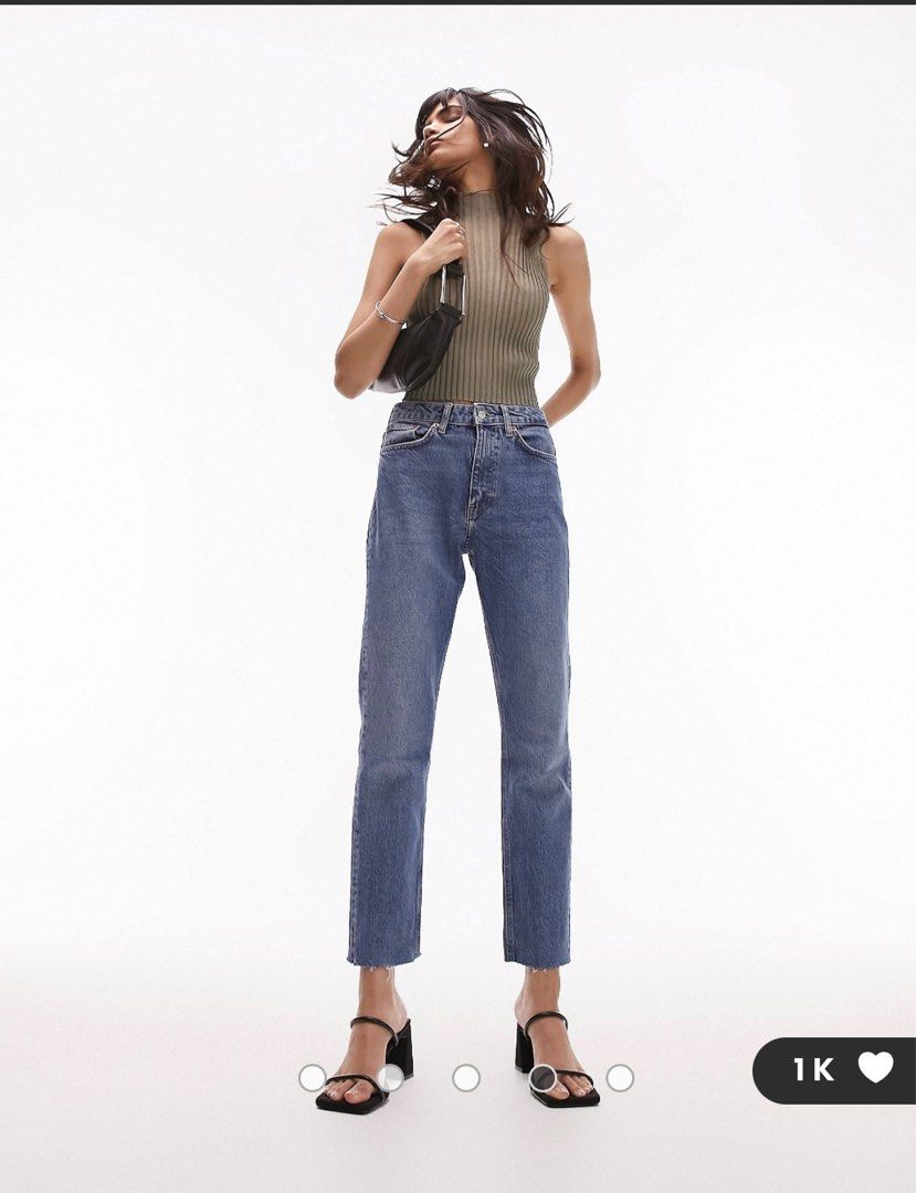 Topshop raw hem straight leg jeans new arrivals