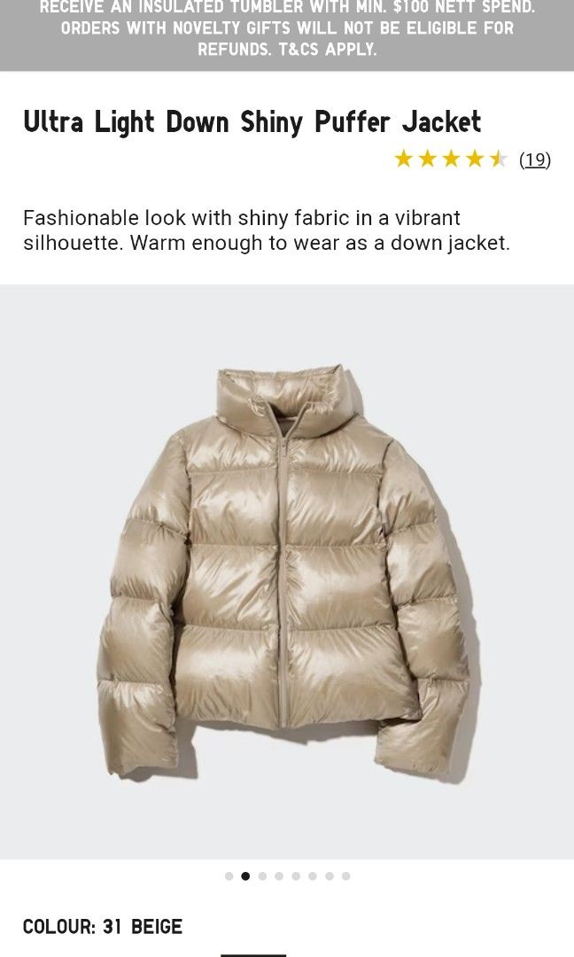 White puffer jacket uniqlo on sale