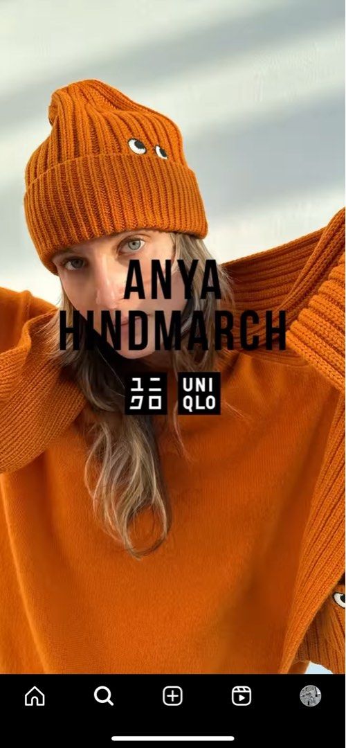 Uniqlo x Anya Hindmarch 冷帽, 名牌, 飾物及配件- Carousell