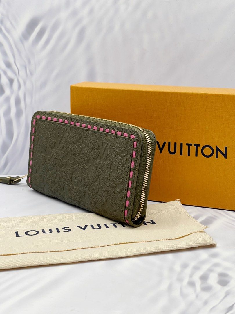Louis Vuitton Vintage Pink Monogram Empreinte Leather Zippy Wallet