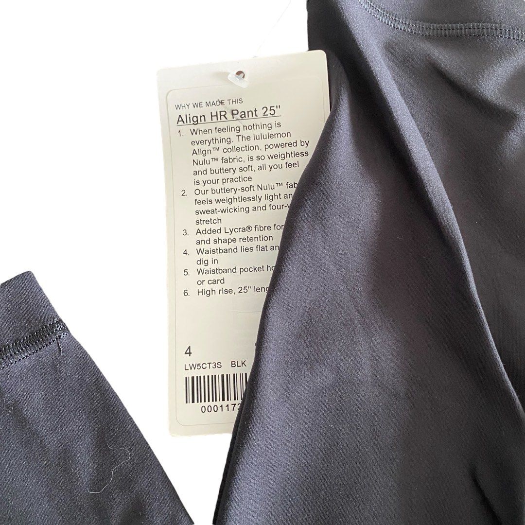 Lululemon Align High Rise Pant 25 Black