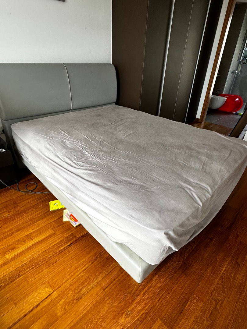 Used queen sized mattress x2 and headboard x1, Furniture & Home Living