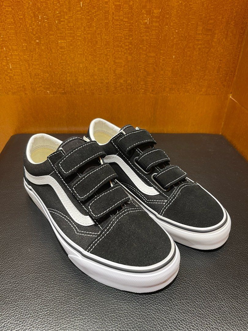 Vans Old Skool Velcro Black White Men's - VN0A3D29OIU - US