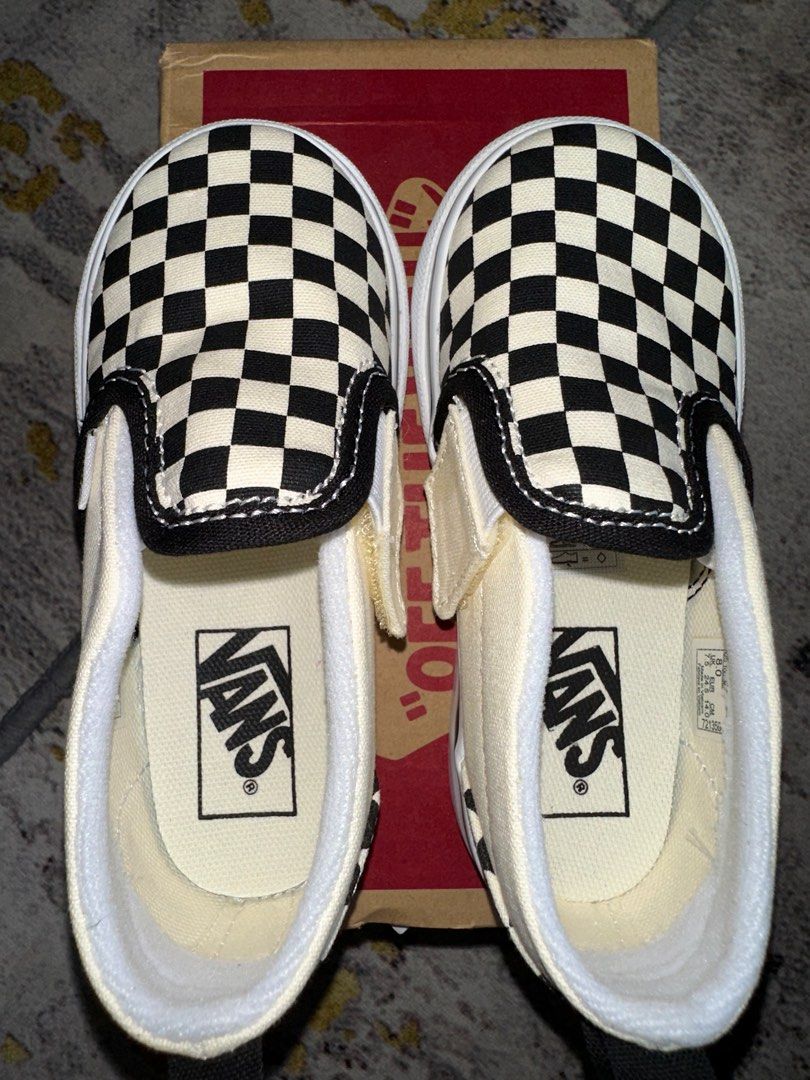 VANS SLIP ON CHECKERBOARD VELCRO INFANT Babies Kids Babies