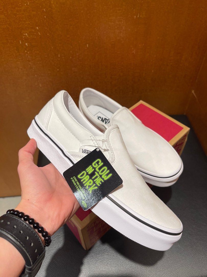 Vans birch true white slip on cheap