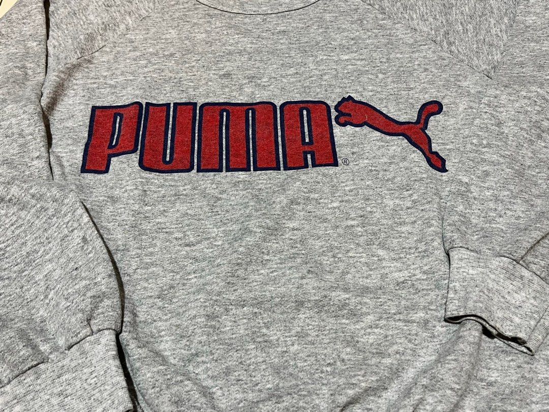 VINTAGE PUMA SWEATSHIRT 5050 POLY COTTON Women s Fashion Coats