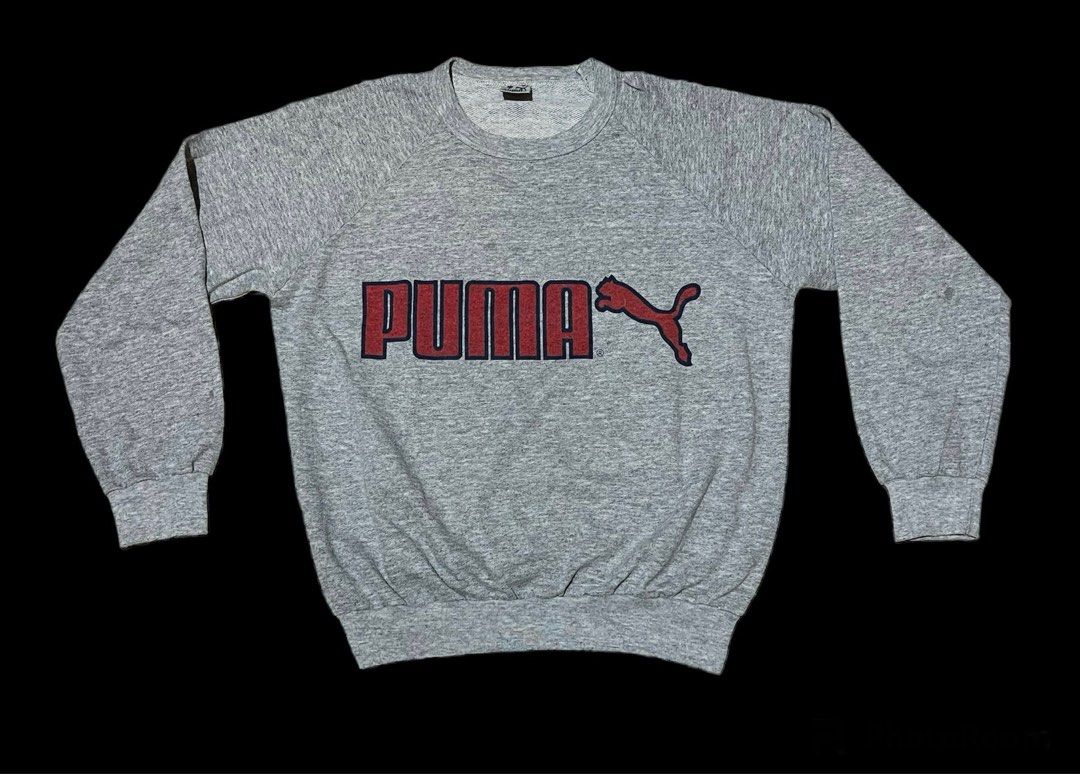 VINTAGE PUMA SWEATSHIRT 5050 POLY COTTON Women s Fashion Coats