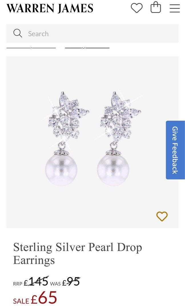 Warren james pearl earrings outlet