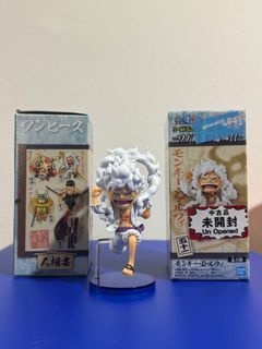 ONE PIECE WCF KUMAMOTO REVIVAL PROJECT GOLD STATUE STRAW HAT PIRATES FULL  SET