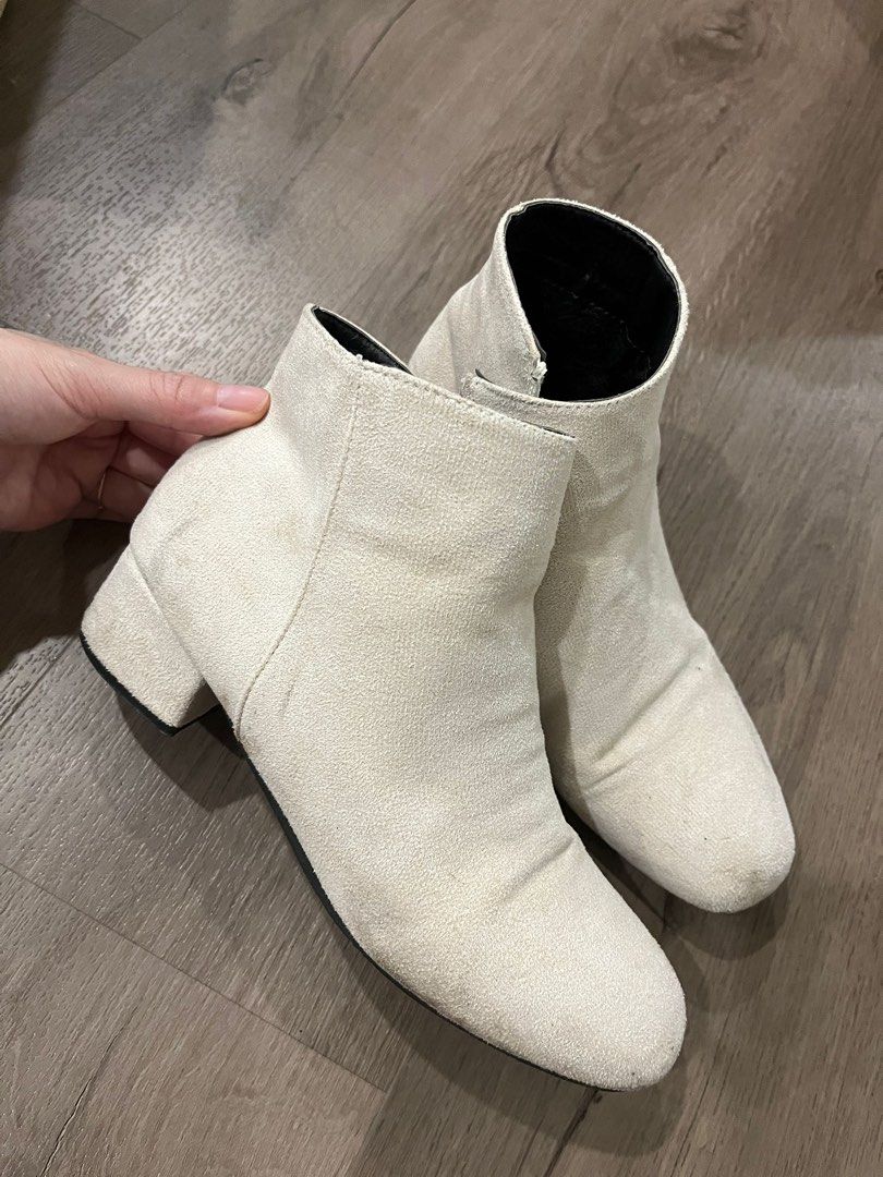 White sock ankle boots top