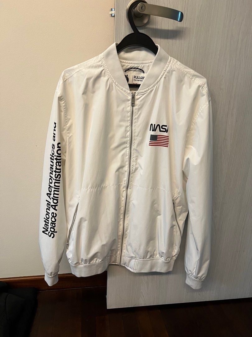 White Bomber Jacket from Pull and Bear