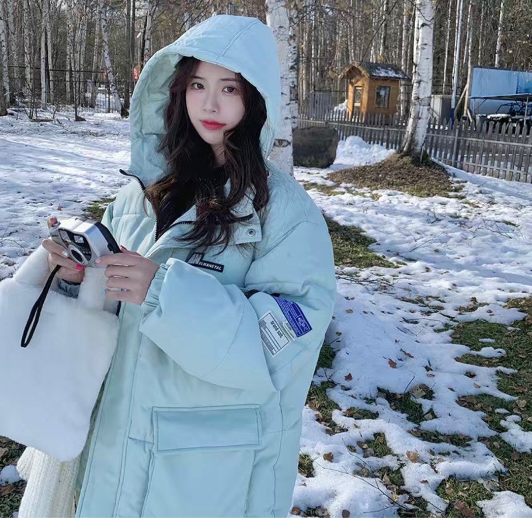 Light green winter coat sale