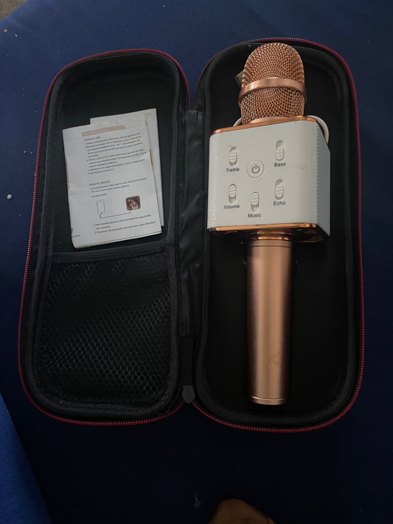 Wireless Microphone & HIFI speaker Q7, Audio, Microphones on Carousell