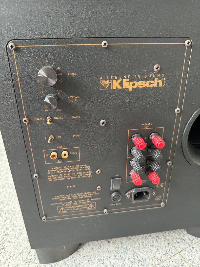 Yamaha Yas 108 with Klipsch KSW 12 subwoofer