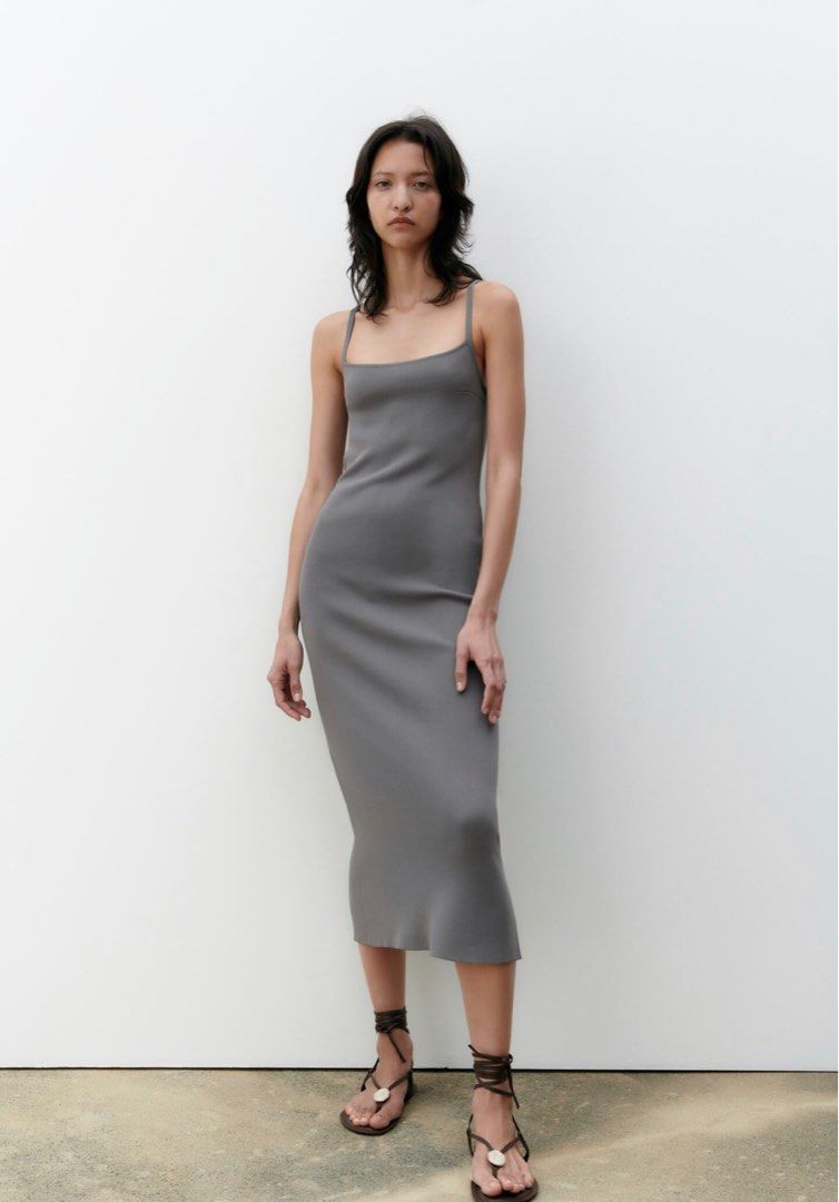 Zara knit midi dress, Women's Fashion, Dresses & Sets, Dresses on Carousell