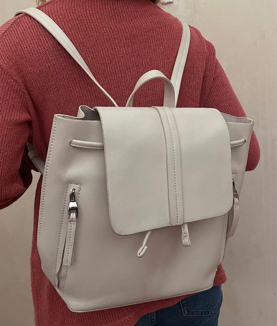 Zara 2025 white backpack