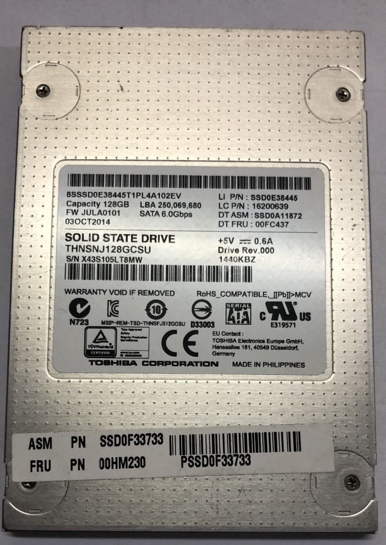 Toshiba thnsnj128gcsu discount