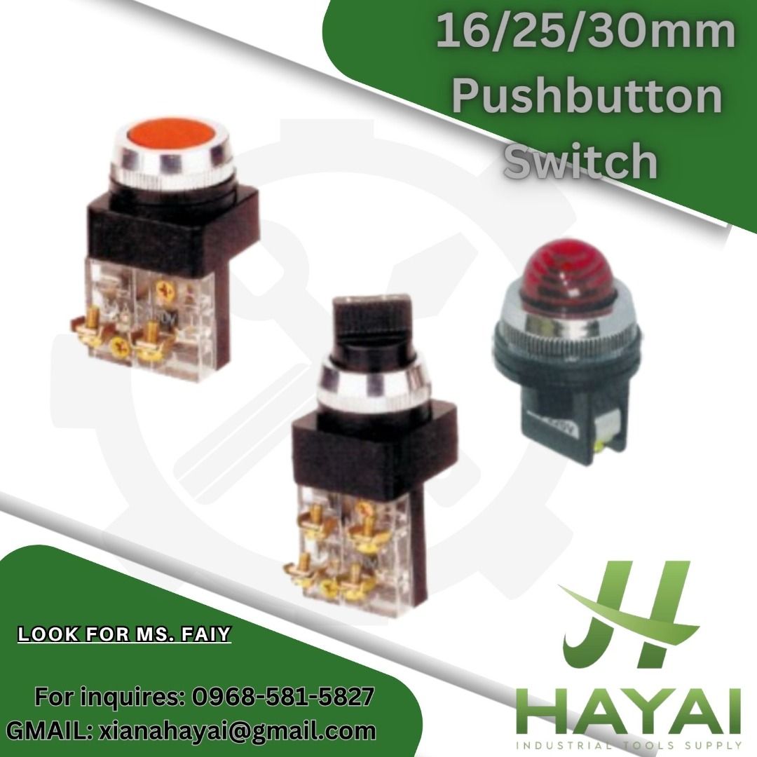 16/25/30mm Pushbutton Switch, Commercial & Industrial, Construction Tools & Equipment on Carousell
