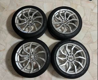 17” Inch S-Five Forged Silvery Chrome Sport Rims 5x114.3/100 Rims