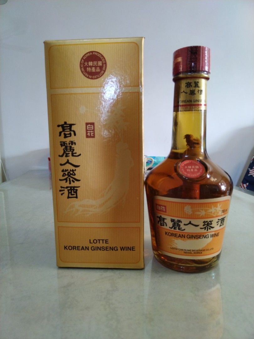 韓國白花高麗人參酒700ml, 嘢食& 嘢飲, 酒精飲料- Carousell