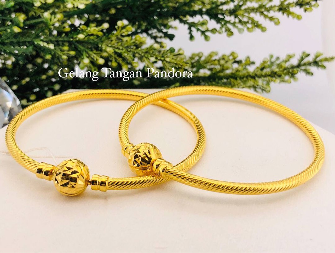 Bangle pandora emas 916 sale