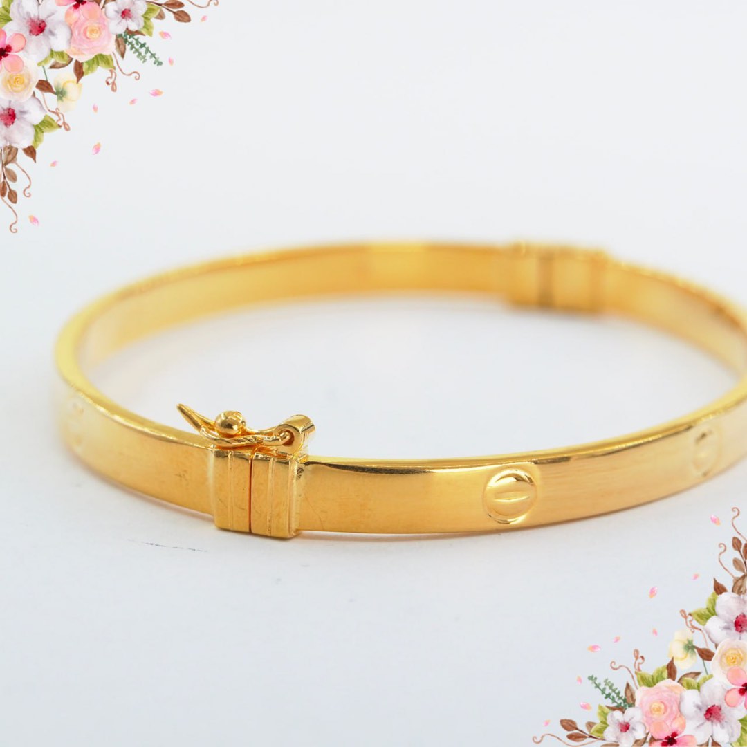 916 Gold Plain Cartier Bangle