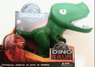 帳號內物品可併單限時大特價   Jurassic侏羅紀Q版恐龍塑膠模型17*14cm綠色迅猛龍暴龍dinosaur兒童玩具