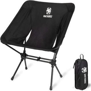 現貨⛺️ One Tigris 壹虎牌 露營櫈 露營椅 雙桿設計 月亮椅 camping chair 軍用椅 Camp Chair 黑色椅 卡其色椅 戶外 便攜式折疊休閒桌椅釣椅 摺椅 table chair light