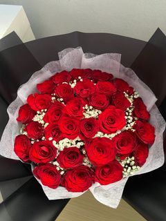 ❤️ Red Rose Bouquet | Free Delivery | Roses with Baby Breath Bouquet | 情人节/结婚纪念日/生日玫瑰花束 🌹｜ Fresh flower bouquet flower delivery 鲜花运送