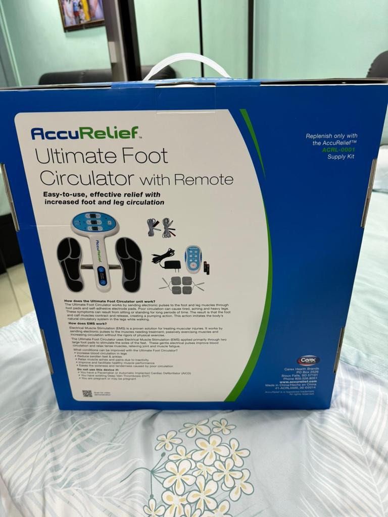 AccuRelief Ultimate Foot Circulator with Remote - EMS Muscle